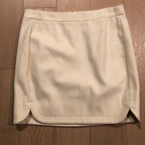 Ivory wool blend mini skirt by J. crew